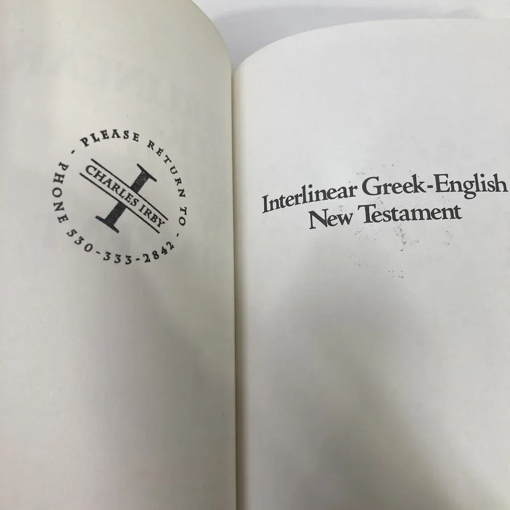 Interlinear Greek-English New Testament Lexicon‎ & Synonyms 2003 Paperback